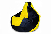 Кресло-Мешок "Груша" (120*80) съемный чехол (черно-желтый) НЕЙЛОН