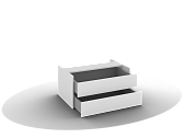 FEDERICA Б-02 800 блок ящиков для ШО-02 Белый бриллиант/Белый бриллиант