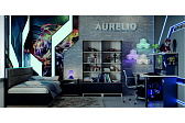 Aurelio 80 Кровать Антрацит-Блеквуд Сатиновый