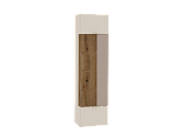 FEDERICA ШС-01 шкаф со стеклом сатин/дуб эвок/глиняный серый