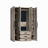 Nature 555 (спальня) Шкаф для одежды и белья Гаскон Пайн-Черный