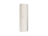 Белла мод № 8 шкаф 1-дверный ЛДСП/МДФ рамух белый/Зеркало с пескоструйным рисунком