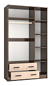 Шкаф комбинированный Лагуна (1,2) без зеркала Венге / Дуб молочный