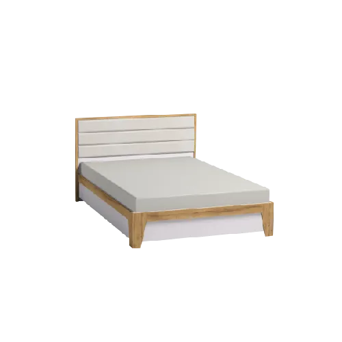 Айрис 308 (спальня) Кровать Люкс (1400) Белый-Дуб золотистый