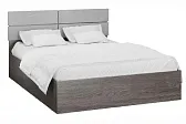 Корпус кровати 1,4 Теана (спальня) Ясень анкор темный/МДФ мрамор лайт