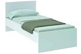 Кровать ЛАЙТ  КР-001 (Прямоугольный щиток) 840 мм Корпус - Белый (Гладкий)