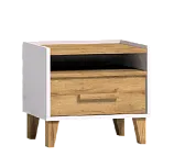 Айрис 41 (спальня) Тумба прикроватная Белый-Дуб золотистый