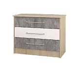 Комод Колибри Лофт (детская) Дуб сонома / Ателье светлое + Акрил белый