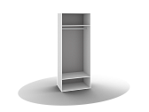 FEDERICA ШО-02 шкаф для одежды Белый бриллиант/Белый бриллиант