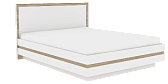 Анона 9 (спальня) Кровать со стационарным основанием (1600) металл Белый/Дуб Сонома