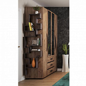 Nature 555 (спальня) Шкаф для одежды и белья Дуб табачный Craft-Черный