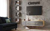 Crown 3 (гостиная) Тумба ТВ Дуб Золотистый / Графит