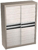 Шкаф-купе 2-х дверный сп. Лацио  Серый камень, Дуб Гладстоун белый (11009)